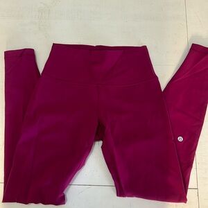 Lululemon magenta 28” wunder train legging